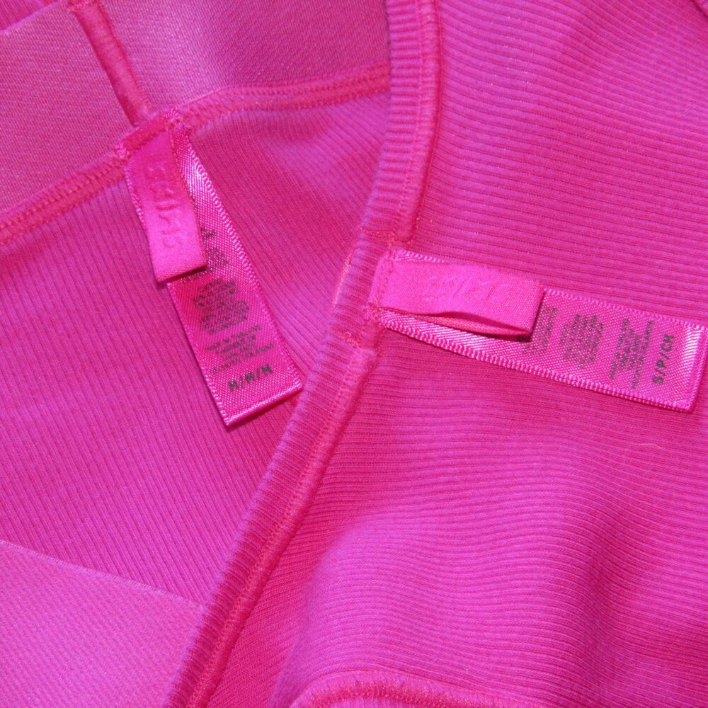 SKIMS Ribbed Lounge Set Ribbed Tank And Boxer Shorts PINK Size S/M - Picture 3 of 3